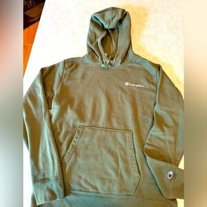 Champion olive color hoodie, size Men’s Medium